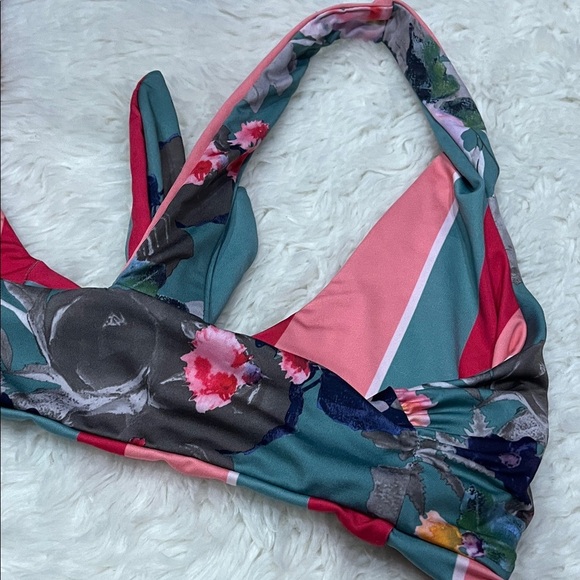 La Vie En Rose Multicolour Reversible Striped Bikini | SM bottom and LG tie top - Picture 7 of 7